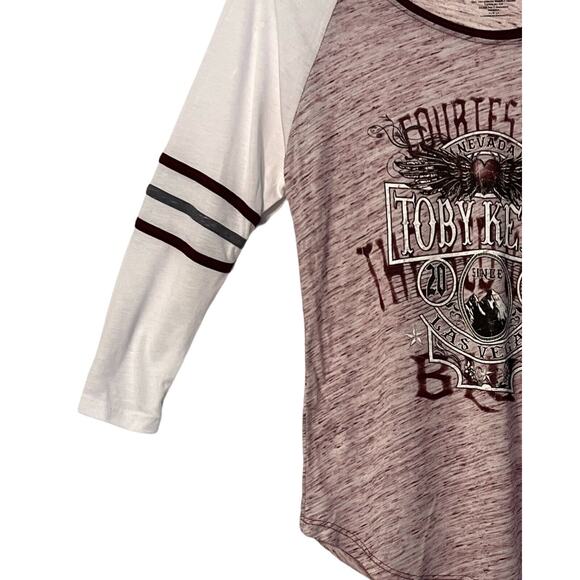 Toby Keith Concert T-Shirt Womens Size S Red White Blue Lightweight Vintage 2005 - Picture 4 of 10